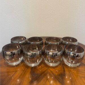 8 Vintage Dorothy Thorpe   Silver Fade Roly Poly Glasses excellent condition